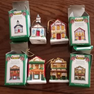 Set of four vintage  holiday ornaments